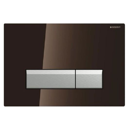 Betätigungsplatte Sigma40-2M glas-umbra mit integrierter Geruchsabsaugung - GEBERIT