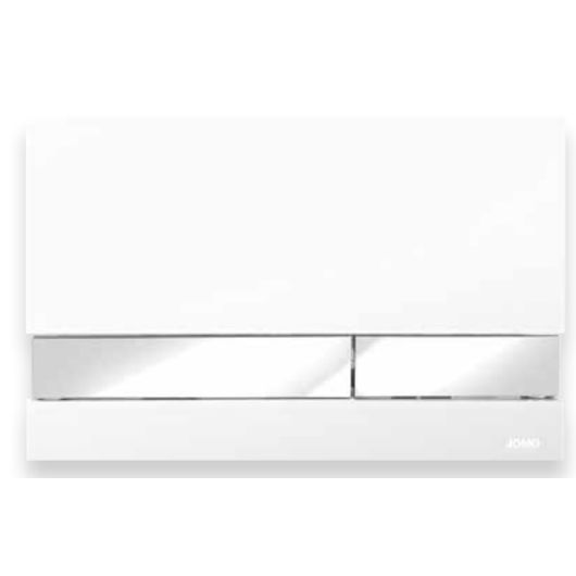 Betätigungsplatte aus Glas in weiss glanz-optik Modell EXCLUSIVE 2.2. zu Spülkasten SLKplus - JOMO