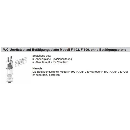 Umbauset zu UP-bis2007-2M auf UP-ab2008-2M exkl. Betätigungsplatte FRIATEC