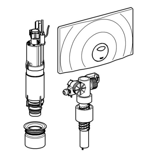 Umrüstset zu Grohe 319/320/330/37049-mechanisch auf pneumatisch-2M - GROHE