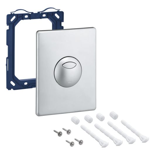 Betätigungsplatte Skate matt-chrom mit pneumatischer Auslösung zu UP-SG-OLD-2M GROHE