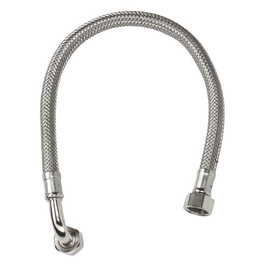 Panzerschlauch abgewinkelt 380mm passend zu UP GROHE
