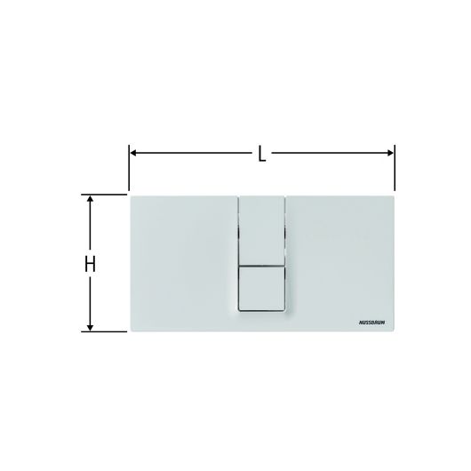 Betätigungsplatte Style 5 weiss-alpin für UP-Spülkästen 2-Menge Nussbaum