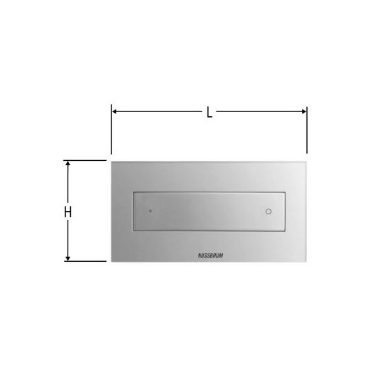 Betätigungsplatte Style 3 aus Kunststoff chrom-optik mit Bowdenzug zu UP-2M - Nussbaum