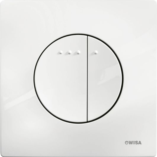Betätigungsplatte "XS Quadro" in weiss 2-Menge passend zu Spülkasten Quadro WISA