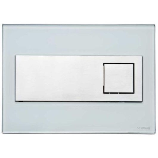 Betätigungsplatte CARO weiss aus Glas zu UP 189/198 SCHWAB