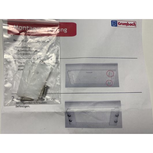 Befestigungsplättchen (2 Stk. inkl. 4 Schrauben) passend zu Sigma-Spülkasten "Umbau-Modell Grumbach"