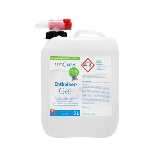 Entkalker-Gel im Kanister à 5l hochwirksam mit Milchsäure ohne Farb- und Duftstoffe RESTCLEAN