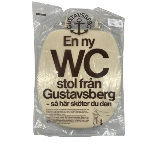 WC-Sitz mit Deckel rund-eckig gelb-beige aus Polypropylen passend zu Modell ??? - GUSTAVSBERG