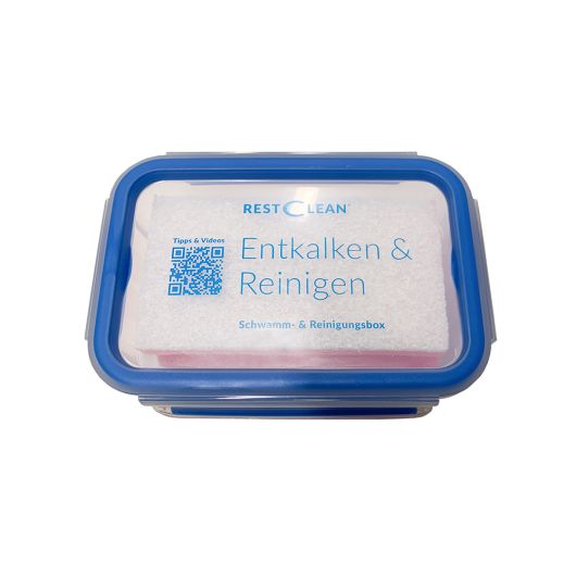 Aufbewahrungsbox transparent mit Toiletten-Schwamm RESTCLEAN